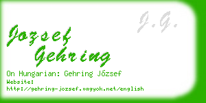 jozsef gehring business card